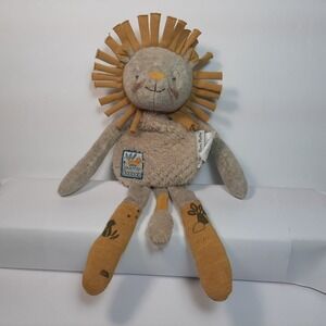 Moulin Roty Sous Mon Baobab Lion Plush Baby Comforter Beanie Rattle 10" Long
